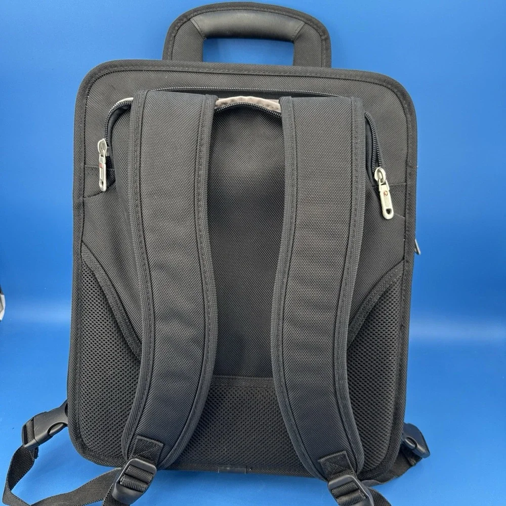 SwissGear Black Computer Backpack Padded Laptop Travel Work Bag